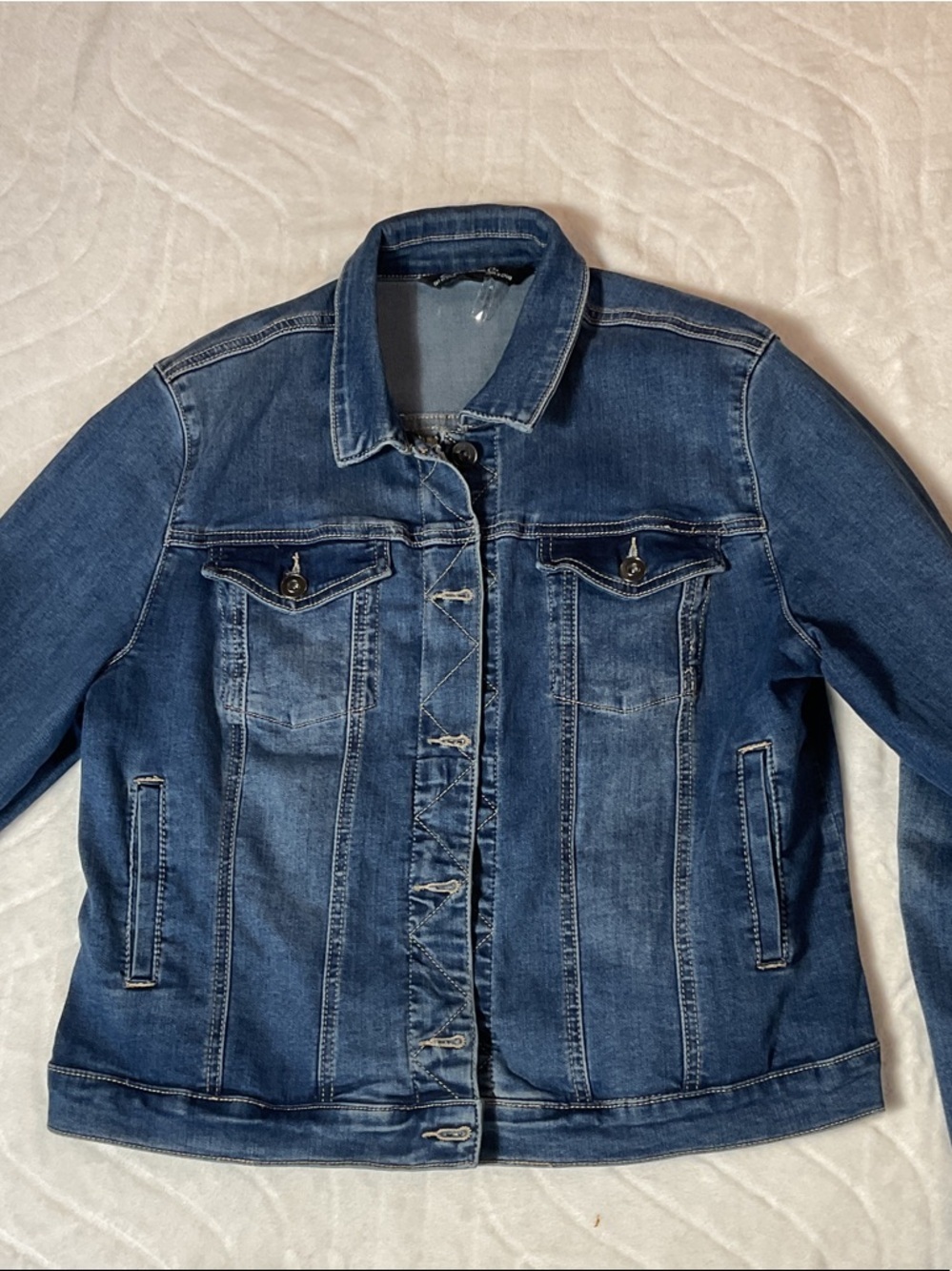 CHARLIE B Indigo Blue Denim Trucker Jacket